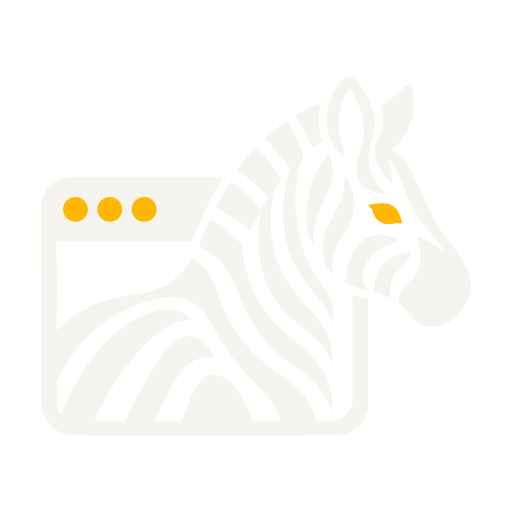 jev-ra: a zebra stepping out of a browser window